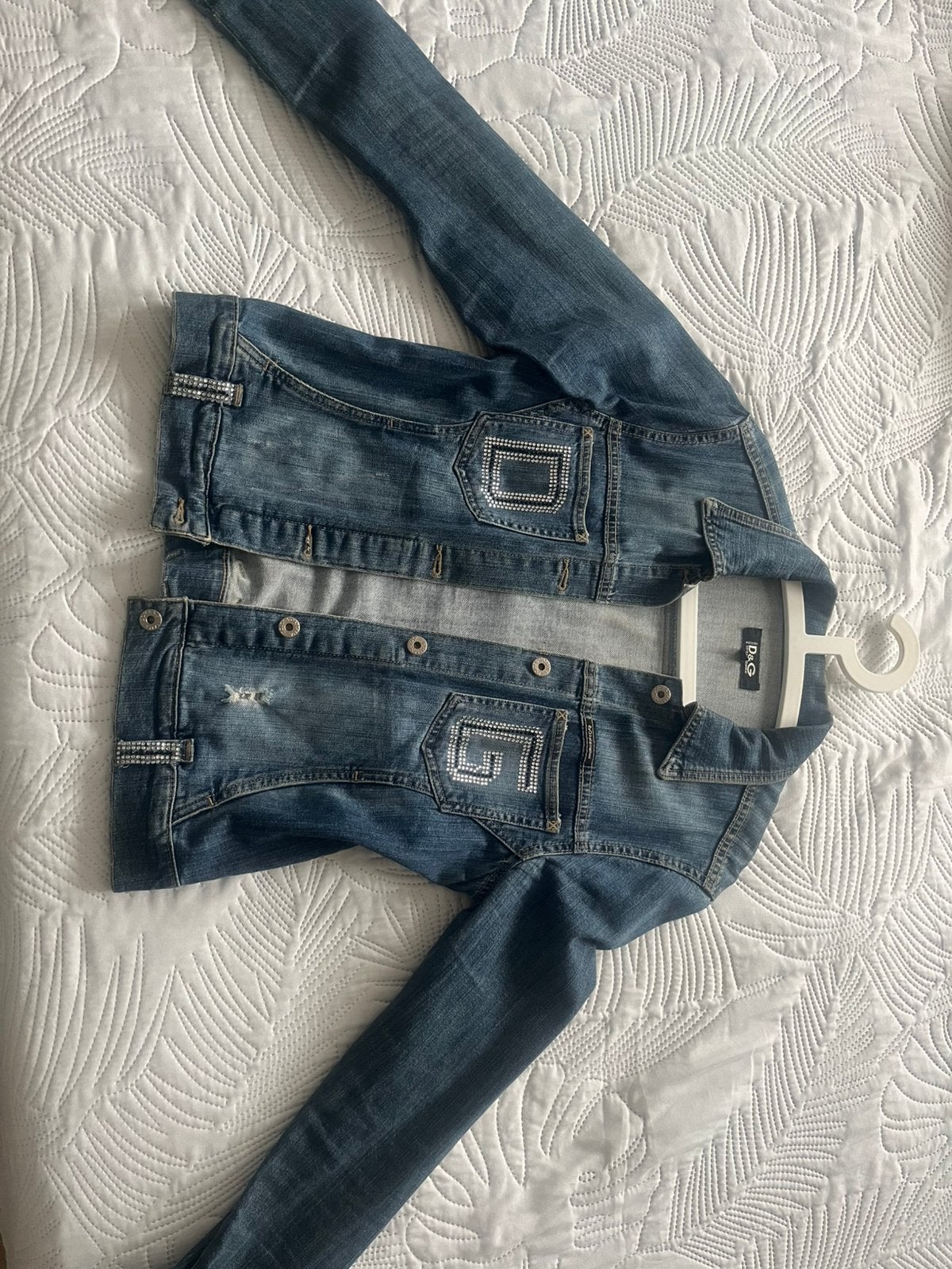 Dolce & Gabbana spijkerjas maat XL/44, Kleding | Dames, Jassen | Zomer, Ophalen of Verzenden, Zo goed als nieuw, Maat 46/48 (XL) of groter