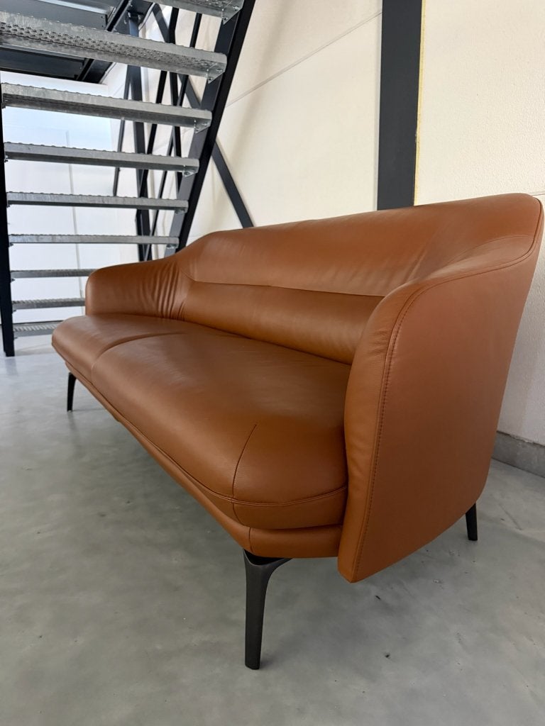 Leolux Lindo – Ceras Leder – Zeer goede staat, Ophalen, Driepersoons, 75 tot 100 cm, Zo goed als nieuw