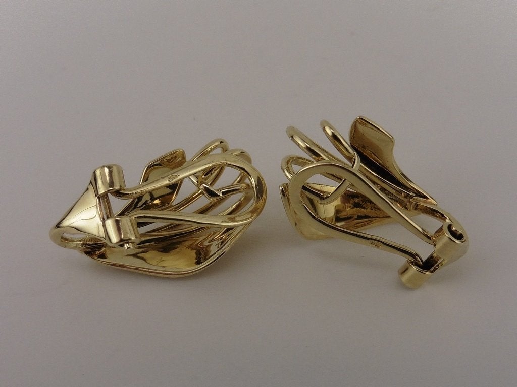 Gouden oorclips                                         G111, Sieraden, Tassen en Uiterlijk, Oorbellen, Gebruikt, ., Ophalen of Verzenden