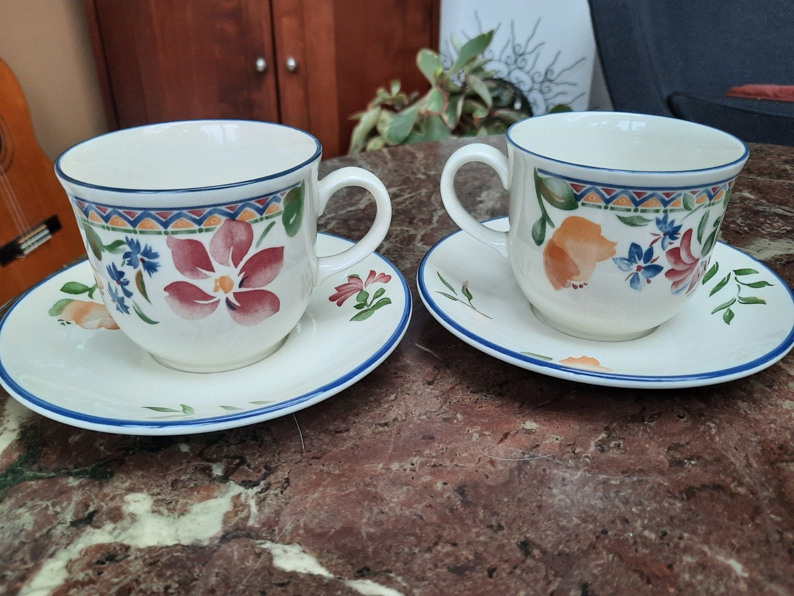 2 x kop en schotel Staffordshire England, Ophalen of Verzenden