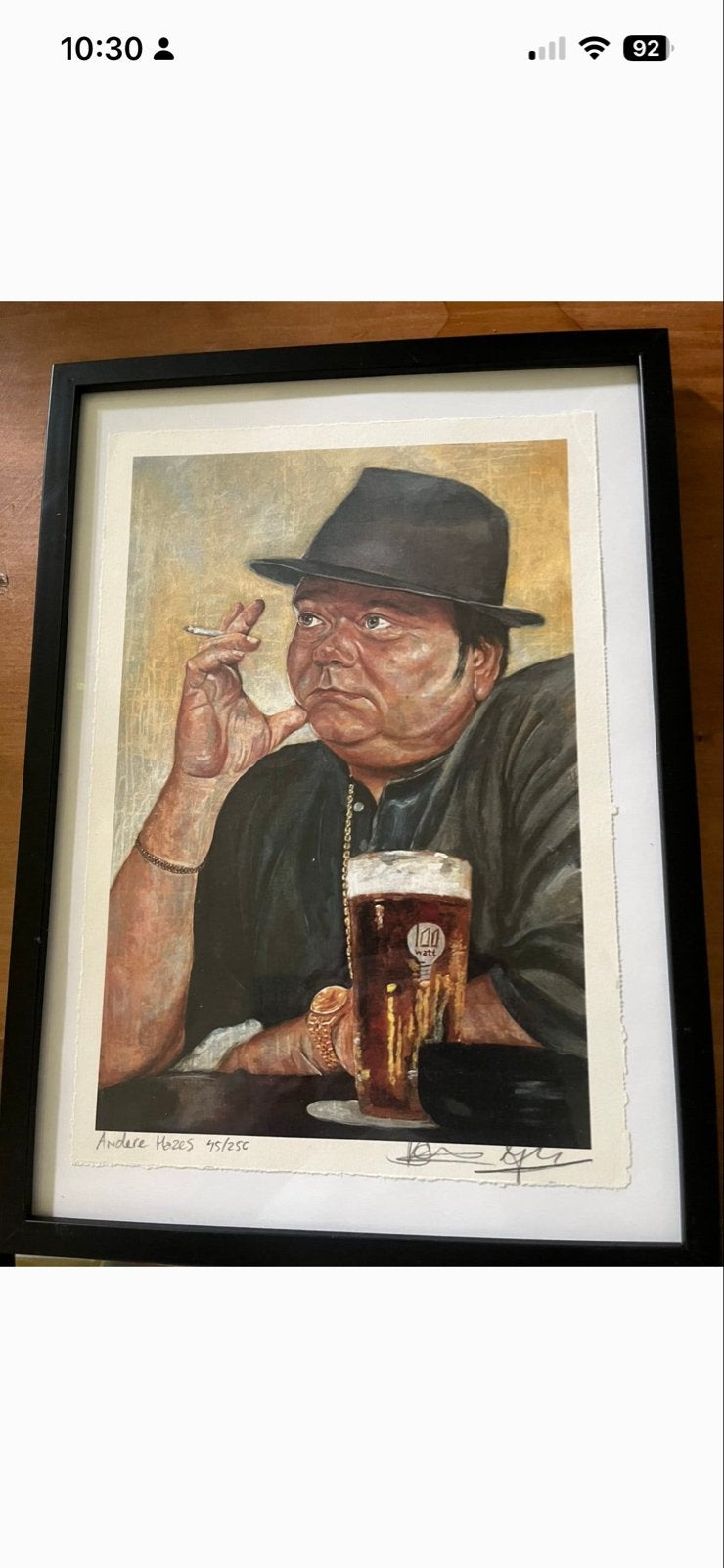 André Hazes reproductie, genummerd en gesigneerd, 2000 tot heden, Genummerd, Overige technieken, Portret