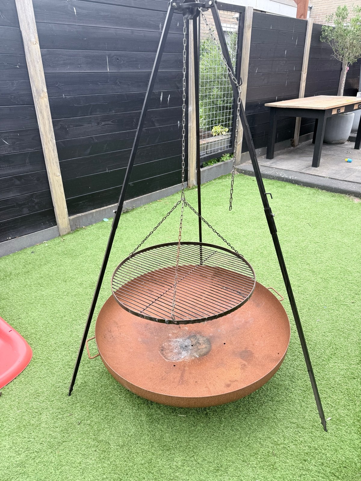 CookKing Vuurkorf/Vuurschaal met Grillrooster, Tuin en Terras, Ophalen of Verzenden, Gebruikt, Vuurkorf