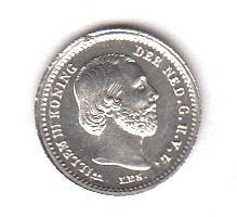 Willem III - 5 cent 1869, zilveren stuiver - Sch.673, Postzegels en Munten, Munten | Nederland, Koning Willem III, Verzenden, Zilver