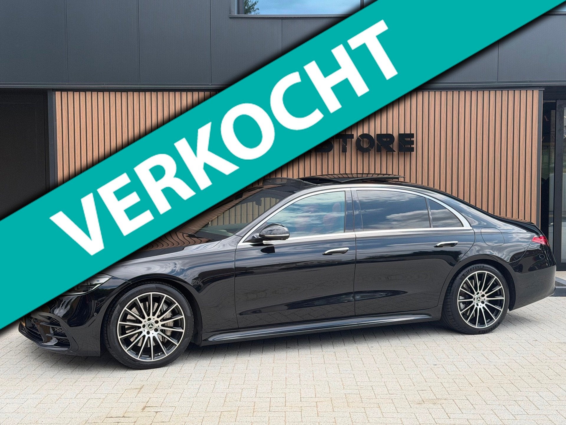 Mercedes-Benz S-klasse 580e Lang AMG Line Schuifdak FULLL, Auto's, Automaat, Dealer onderhouden, Achterwielaandrijving, Gebruikt