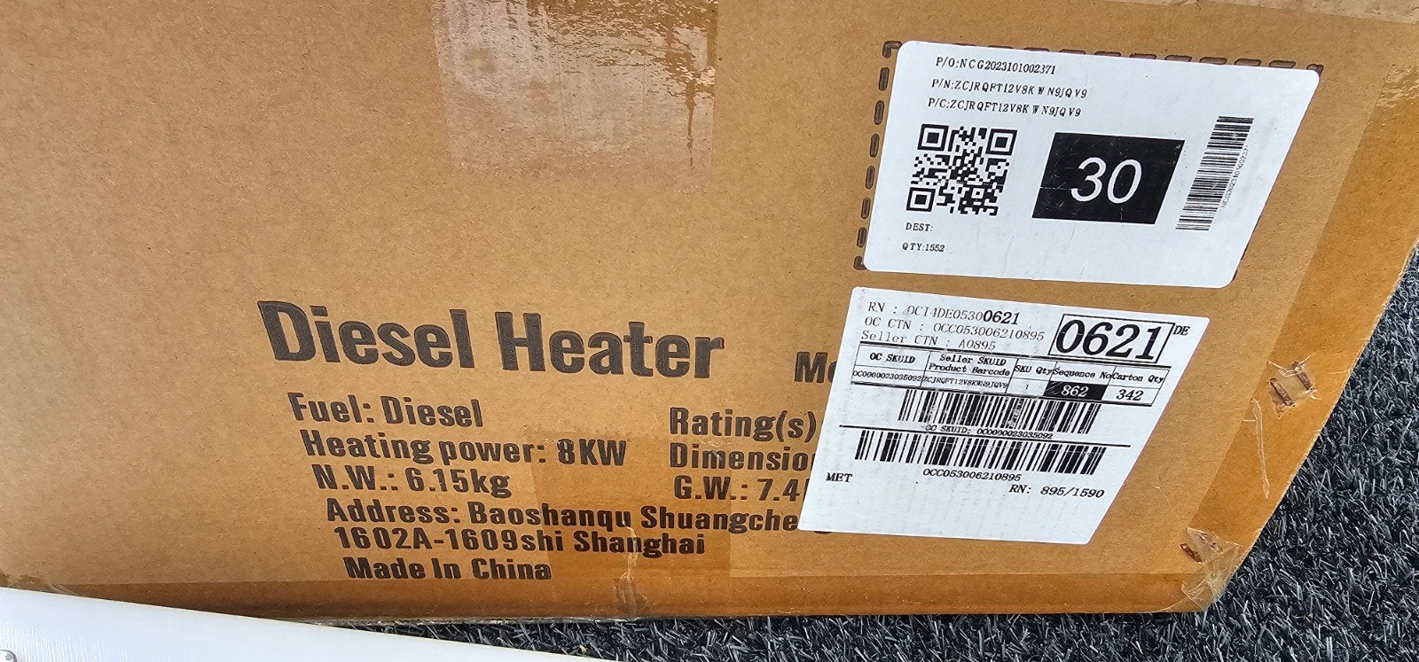Splinternieuwe 8KW Diesel Heater Standkachel, Ophalen, Nieuw