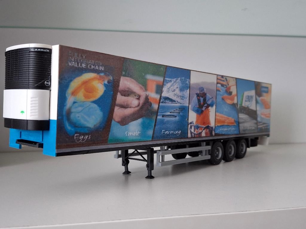 oplegger NorCargo / Leroy salmon, code 3 Tekno 1/50, Ophalen of Verzenden, Zo goed als nieuw, Bus of Vrachtwagen, Tekno