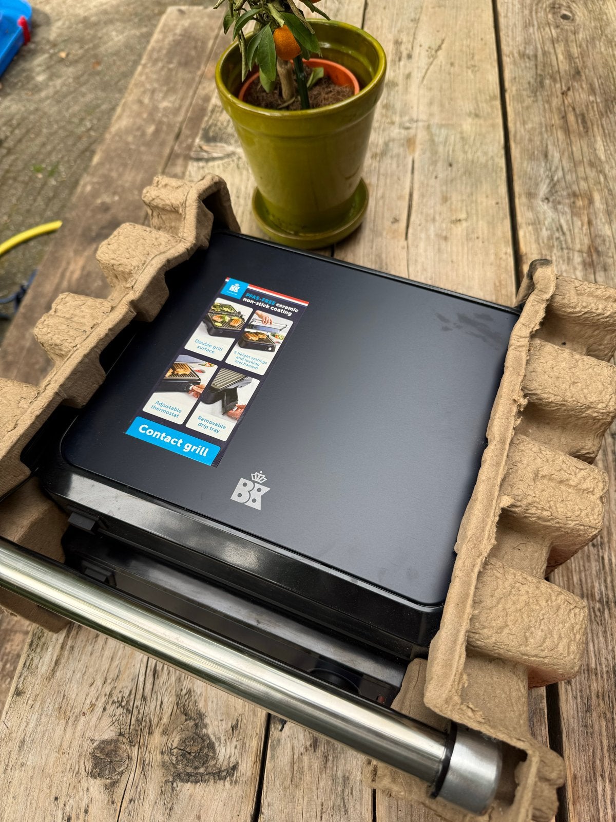 Nieuwe BK Contactgrill met PFAS-vrije keramische coating, Witgoed en Apparatuur, Contactgrills, Ophalen, Nieuw