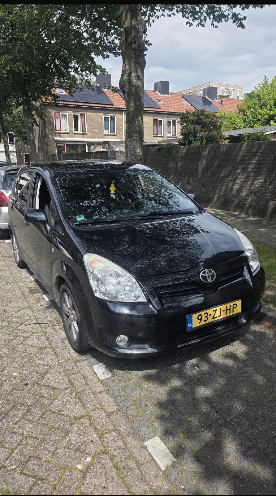 Toyota Corolla Verso 1.8 16V 5P 2008 Zwart, Auto's, 4 cilinders, 129 pk, Zwart, Origineel Nederlands
