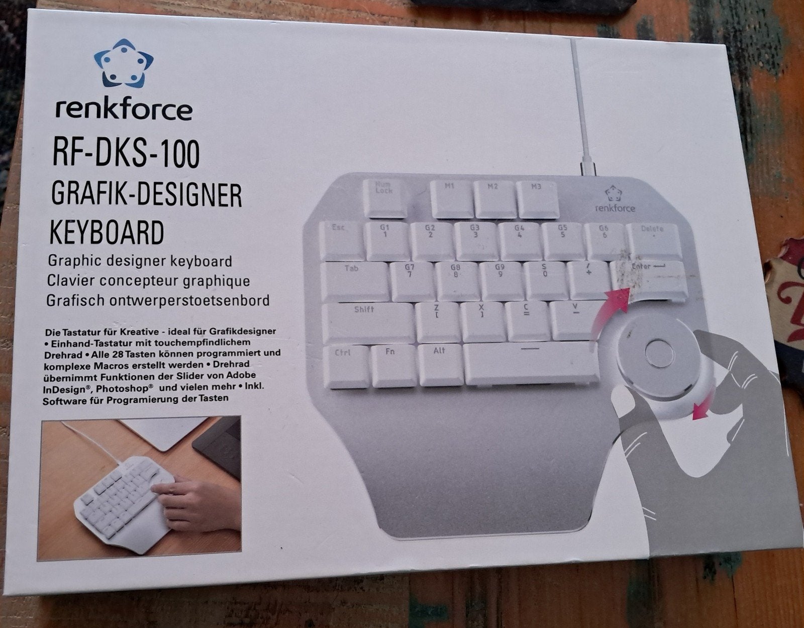 Renkforce RF-DKS-100 Grafisch Ontwerpers Toetsenbord, Computers en Software, Ophalen of Verzenden, Renkforce, Bedraad, Overige indelingen