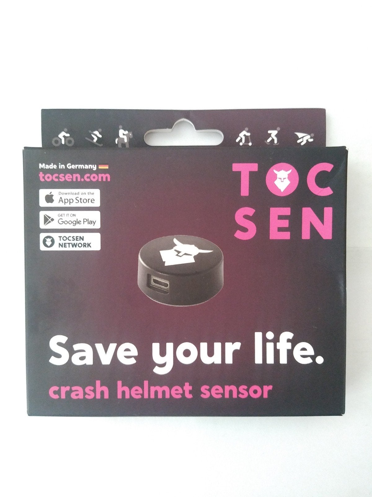Tocsen crash sensor voor op helm. Nieuw!, Ophalen of Verzenden, Nieuw, Tocsen