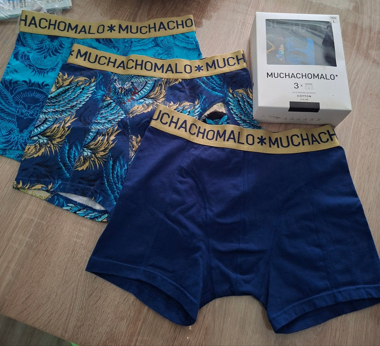 3x nieuweMuchomalo boxershorts maatS, Ophalen of Verzenden, Blauw, Muchomalo, Boxer