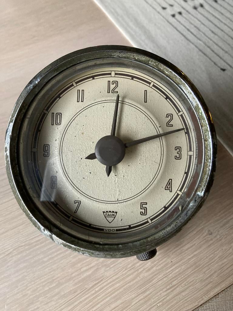 Oldtimer opwind-klok voor auto of vrachtwagen, jaren 50/60., Ophalen of Verzenden, Gebruikt