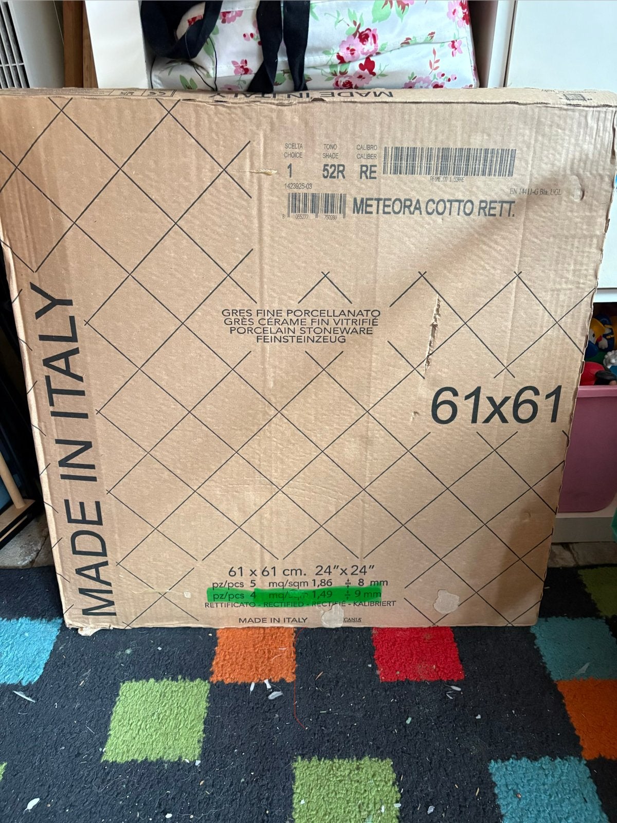 Meteora Cotto Rett Vloertegels 61x61 cm - Nieuw in doos, Doe-het-zelf en Verbouw, Tegels, Ophalen, 60 cm of meer, Keramiek, Nieuw