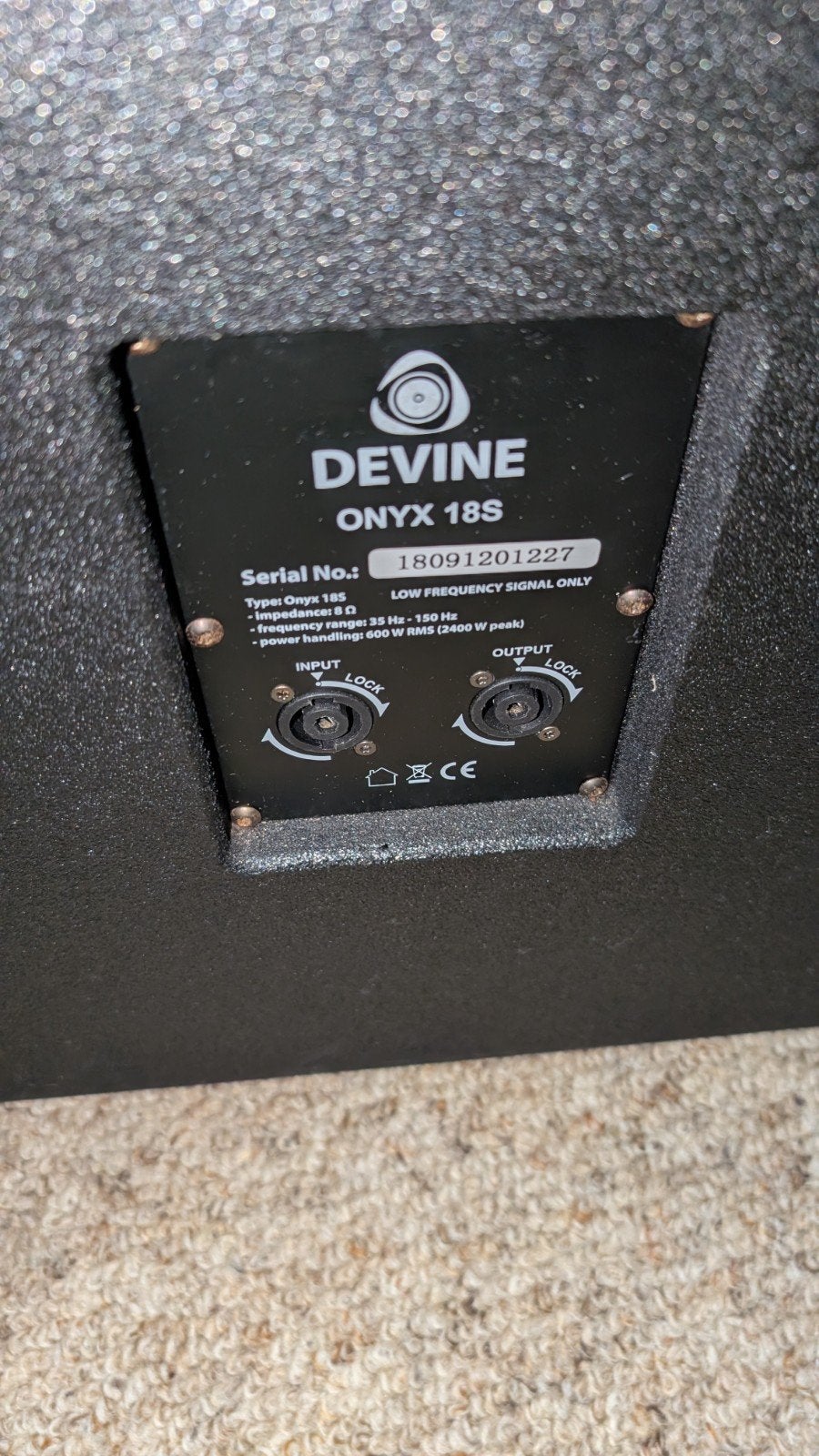 Devine Onyx 18S Subwoofer - Krachtige Bass, Audio, Tv en Foto, Gebruikt, Subwoofer, Ophalen, 150 watt of meer