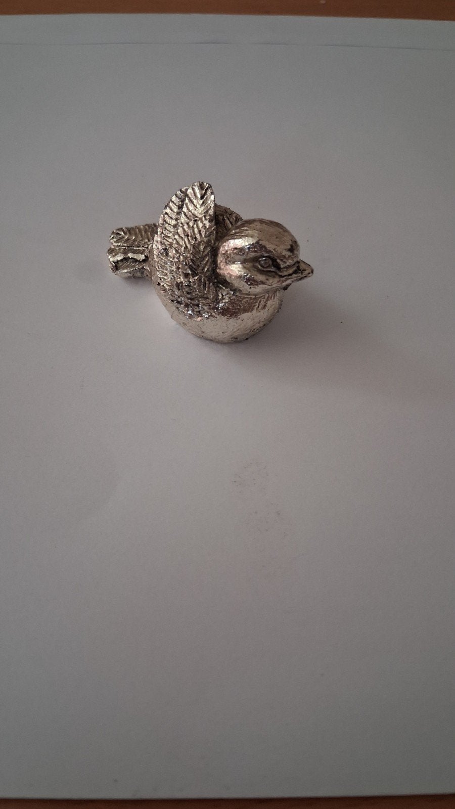 Verzilverd vogeltje R. Argento uit Italië, Antiek en Kunst, Ophalen of Verzenden, Zilver