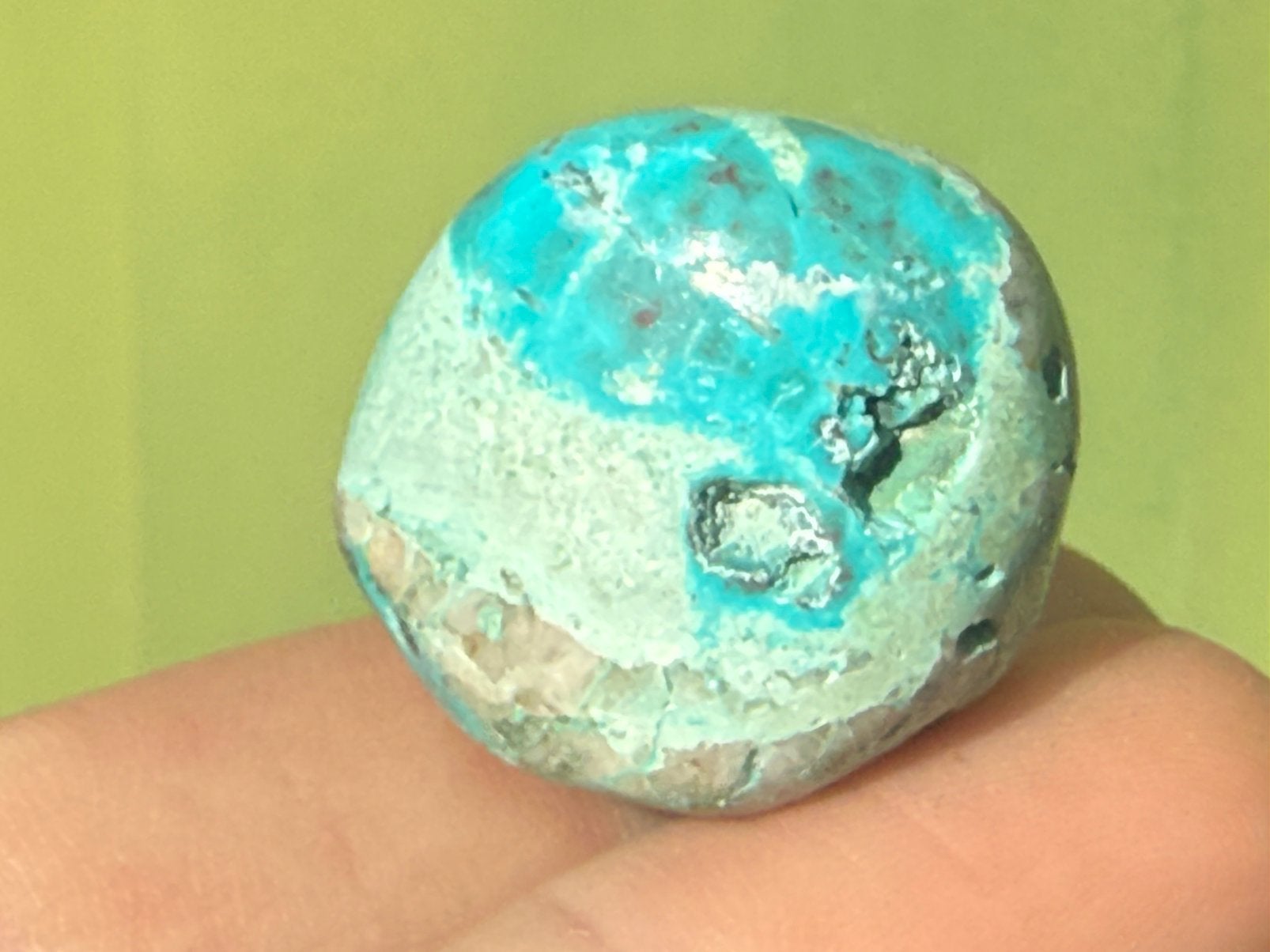 Malacolla - Malachiet met Chrysocolla tromwlsreen mineraal, Ophalen of Verzenden, Mineraal