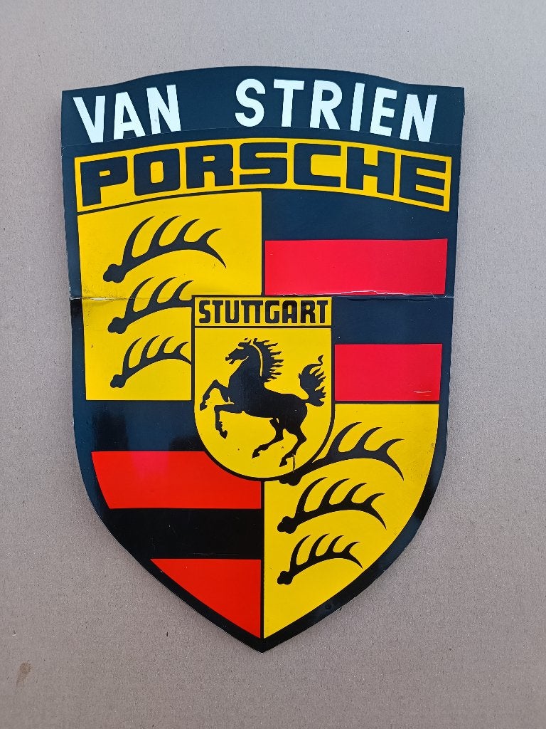 Magneet Sticker Porsche /Van Strien, Verzenden, Gebruikt, Overige typen