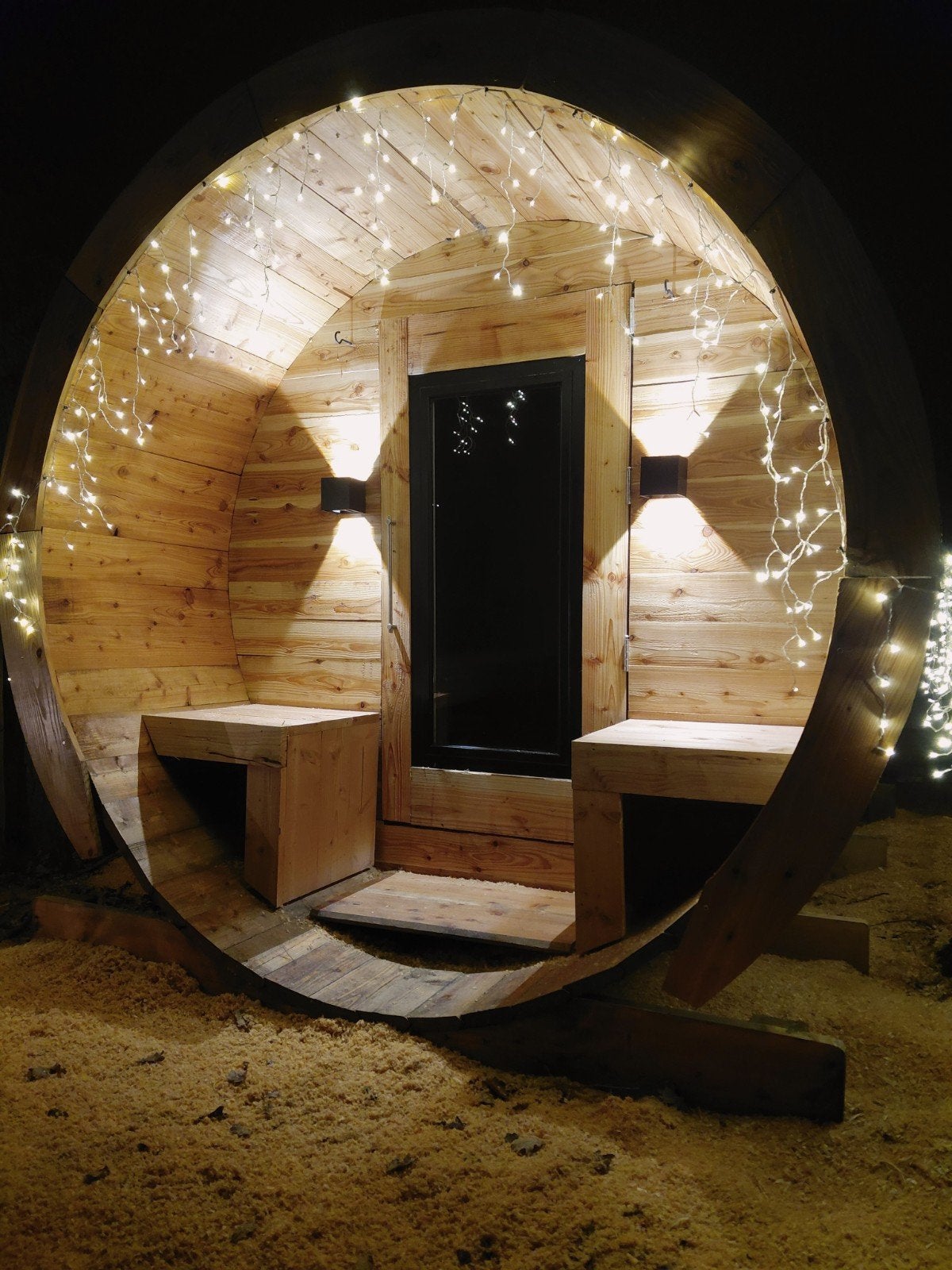 Barrel sauna | Lig Sauna | ➔ incl. Bezorgen |  Ø2,16x2,82m, Ophalen, Zo goed als nieuw, Fins of Traditioneel, Complete sauna