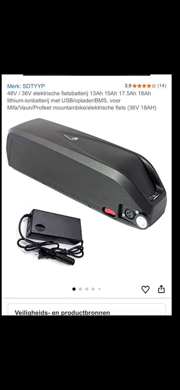Accu elektrische fiets, Nieuw