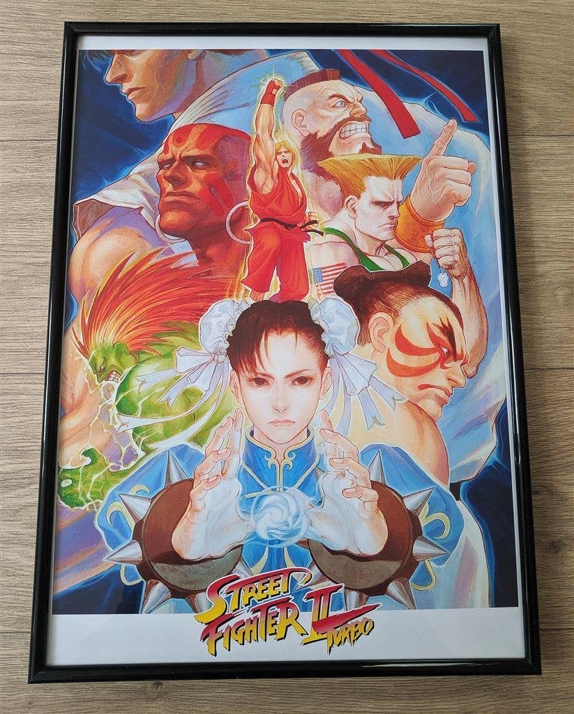 STREET FIGHTER 2 Turbo Capcom Arcade Poster in Lijst