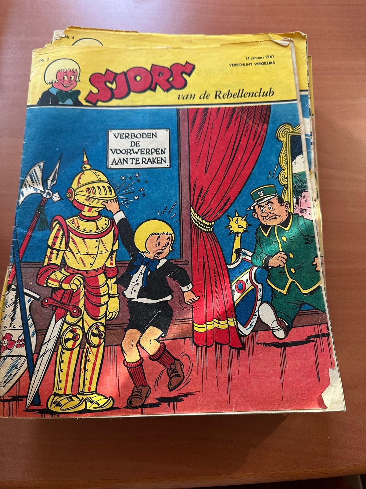 Sjors van de Rebellenclub - Nr. 2, 1961 (Carol Voges cover), Boeken, Stripboeken, Eén stripboek, Ophalen of Verzenden, Gelezen