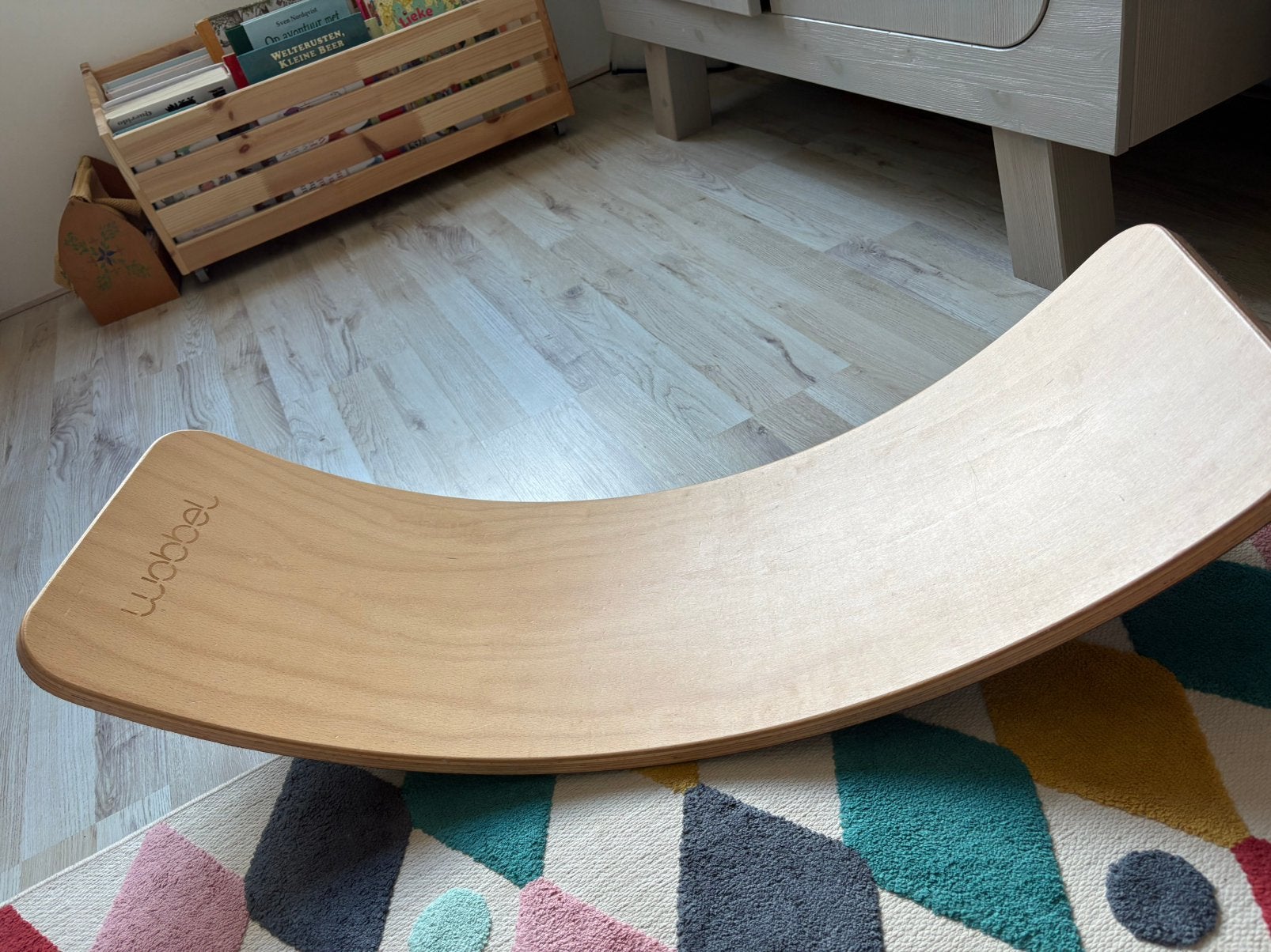Wobbel balans board met vilt, Ophalen, Gebruikt, Rij- of Hobbelspeelgoed