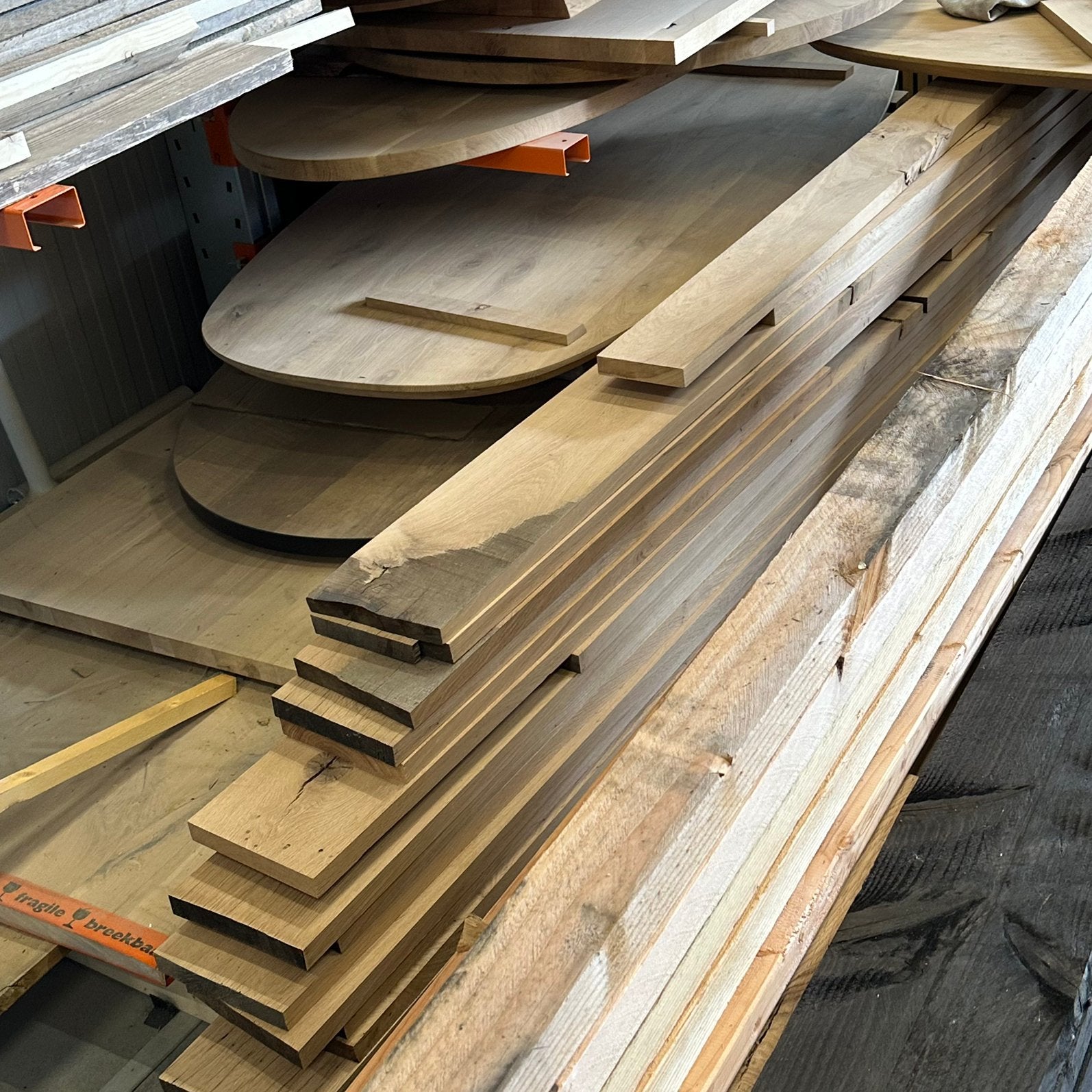 Eiken wagonplanken 300 cm – meubelhout | Opruiming, Doe-het-zelf en Verbouw, 20 tot 50 mm, Hoekeindseweg 167A, Ophalen of Verzenden