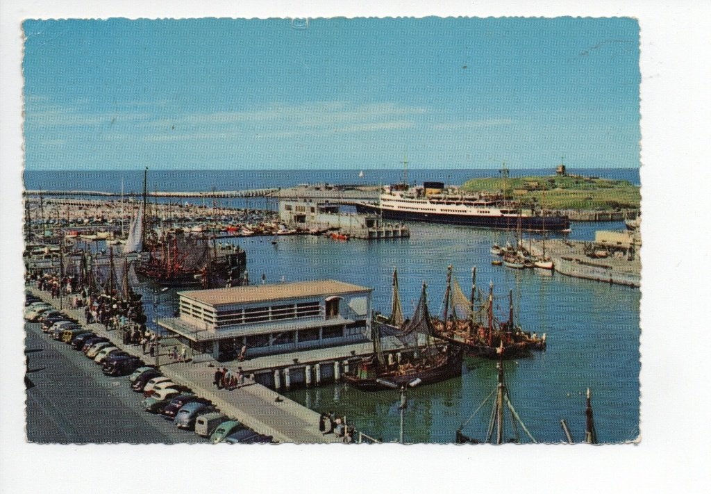 België. Oostende Haven en Jachtclub - Postkaart. 1966, Ophalen of Verzenden, 1960 tot 1980, Gelopen, België en Luxemburg