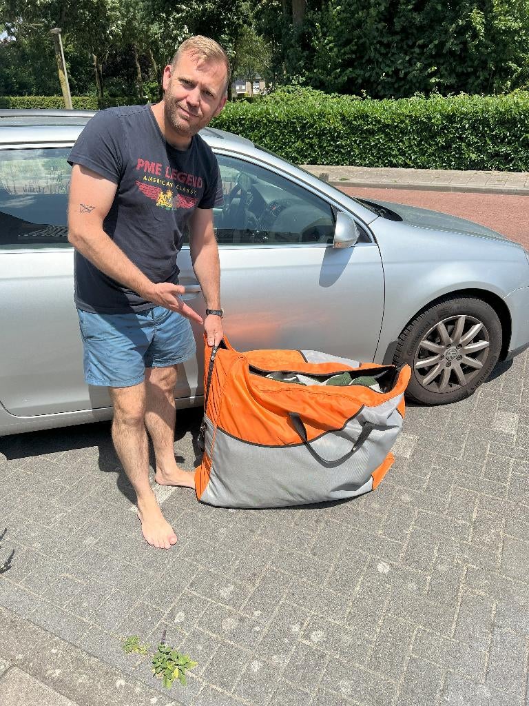 Voortent Baco Groen (5,60 omloopafmeting), Ophalen, Gebruikt