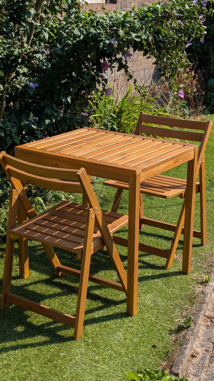 IKEA NÄMMARÖ tafel met 2 klapstoelen - Zo goed als nieuw, Ophalen, Zo goed als nieuw, Rechthoekig, Hout