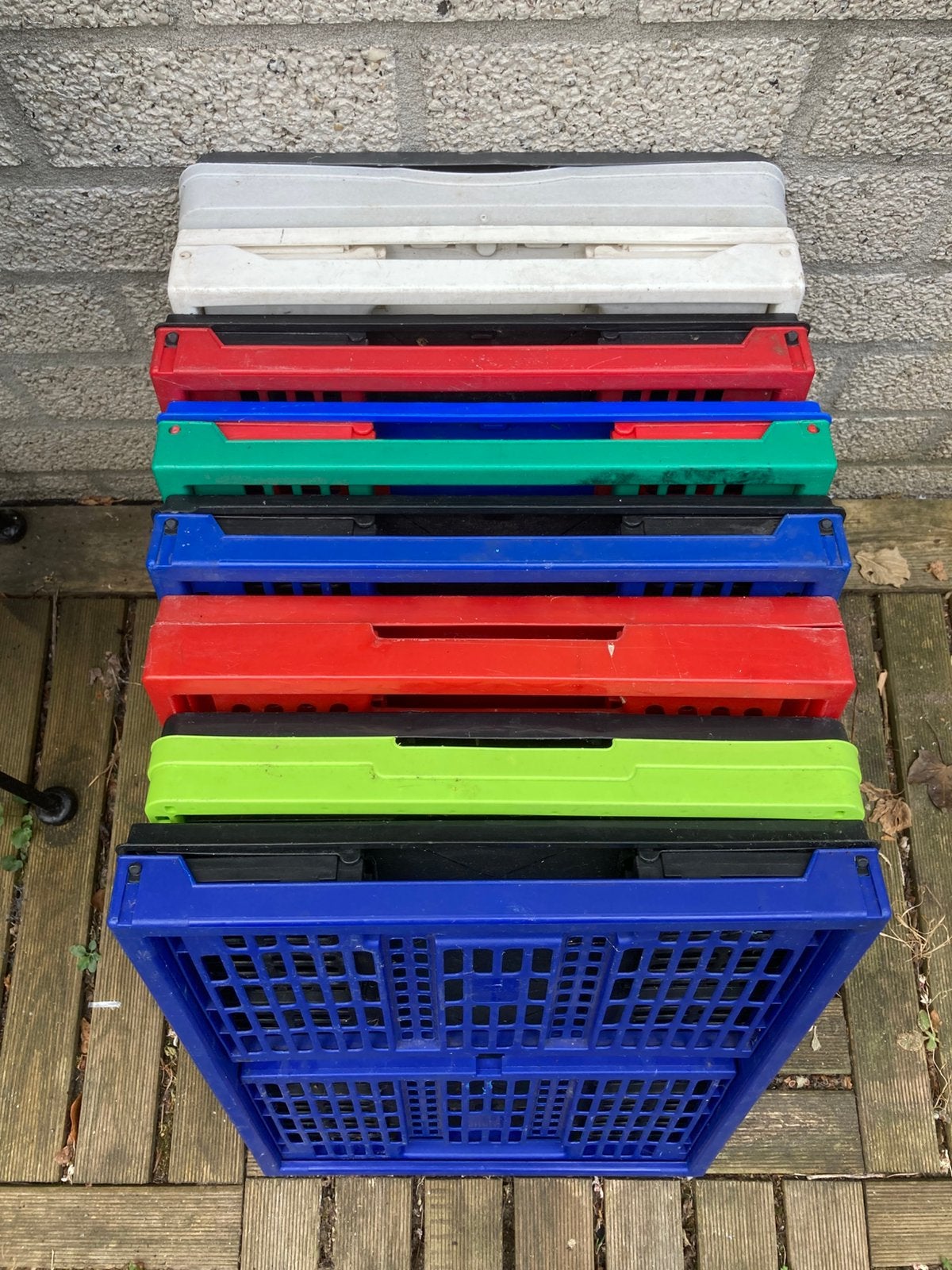 8 kratten, Doe-het-zelf en Verbouw, Kratten en Dozen, Gebruikt, Opvouwbaar, Minder dan 35 cm, Minder dan 50 cm