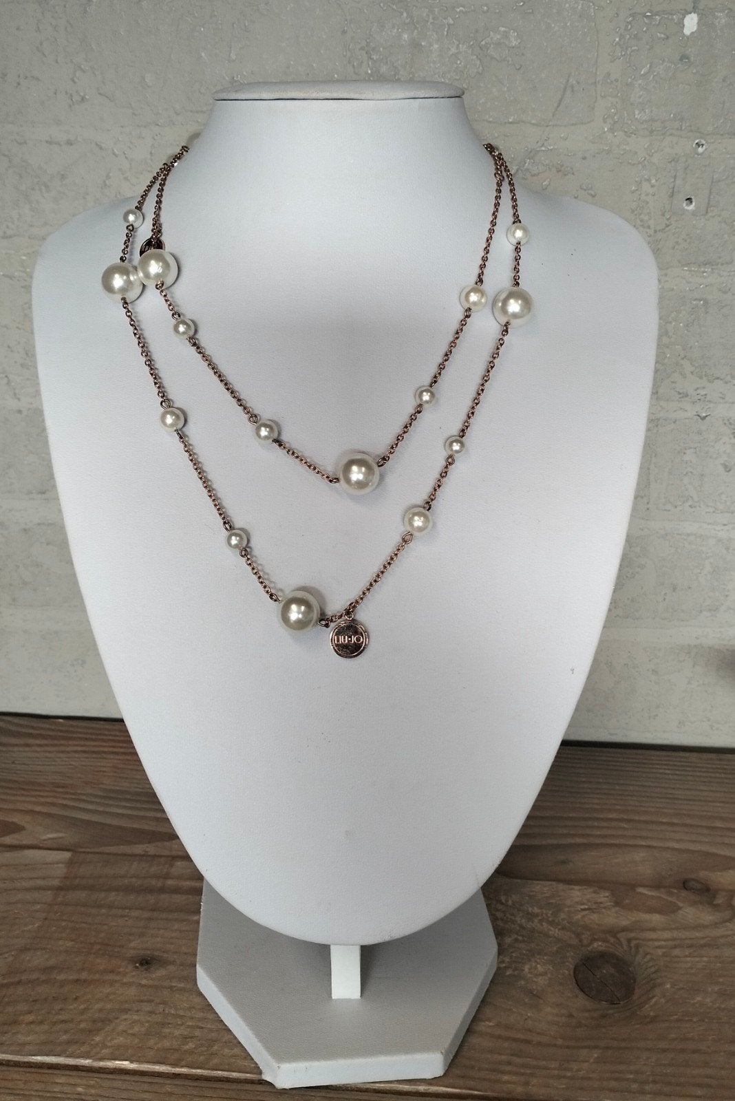 Liu Jo Rosegouden Ketting met Parelmoer Details, Nieuw, Ophalen of Verzenden, Roze, Overige materialen