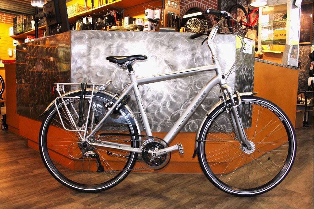 Nette gebruikte Trek T300 hybride herenfiets 55cm, 28 inch, Gebruikt, Vering, Niet ingevuld