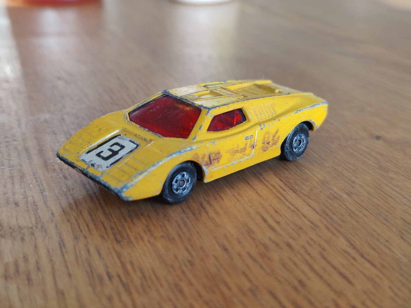 Matchbox Lamborghini Countach GEEL, Ophalen, Zo goed als nieuw, Auto