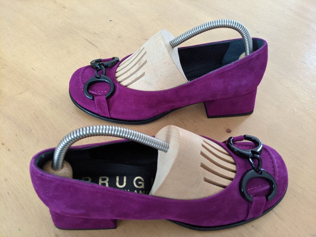 Bruglia paarse suede loafers mt 39, Kleding | Dames, Schoenen, Overige kleuren, Instappers, Zo goed als nieuw, Ophalen of Verzenden