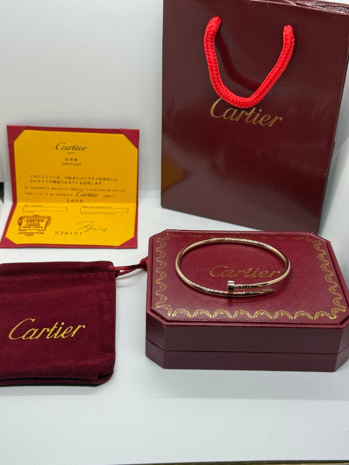 CARTIER JUSTE UN CLOU ARMBAND ROSEGOUD, Ophalen of Verzenden, Zo goed als nieuw, Goud