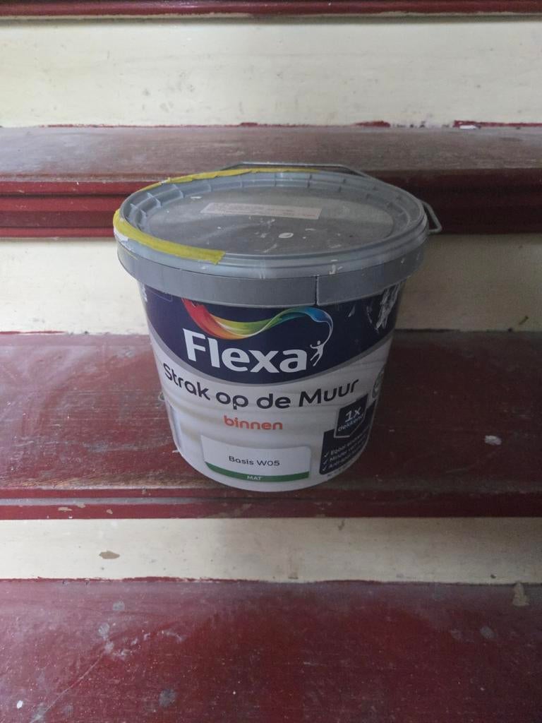1,5x Flexa Strak op de Muur Binnen (5L, deels vol), Ophalen