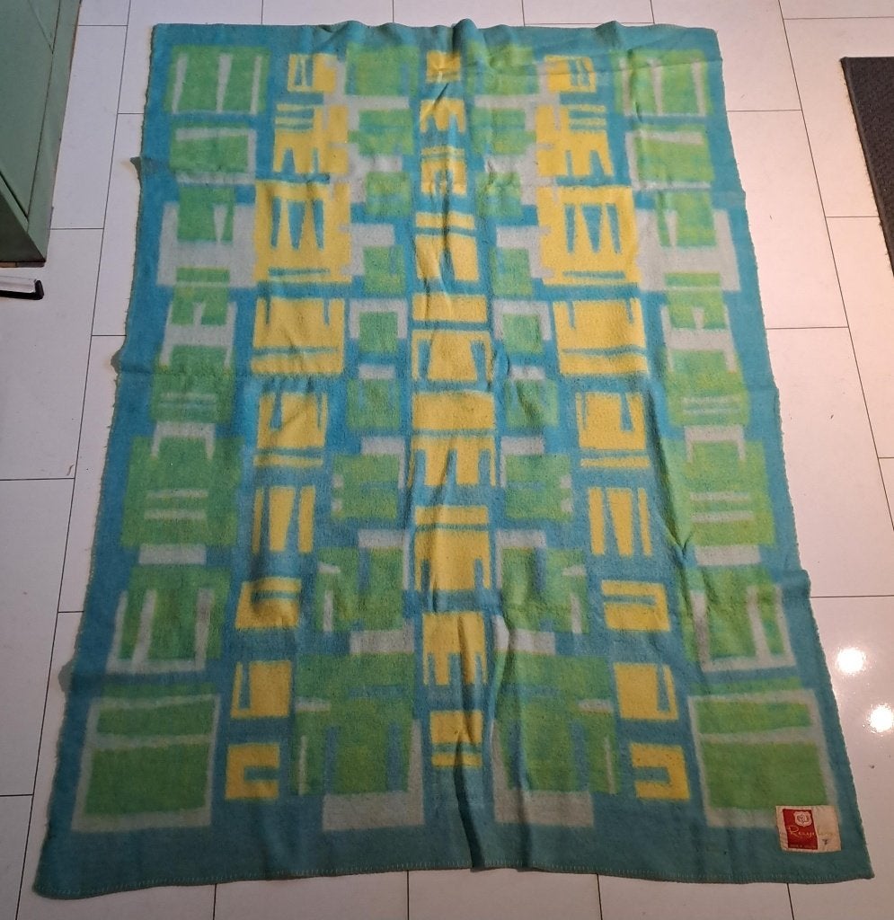 Vintage deken Rayolon 135 x 190, 190 cm, 135 cm, Acryl, Ophalen of Verzenden