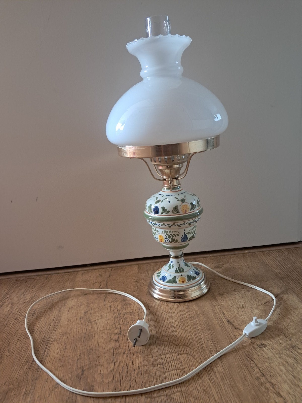 antieke lamp, Ophalen