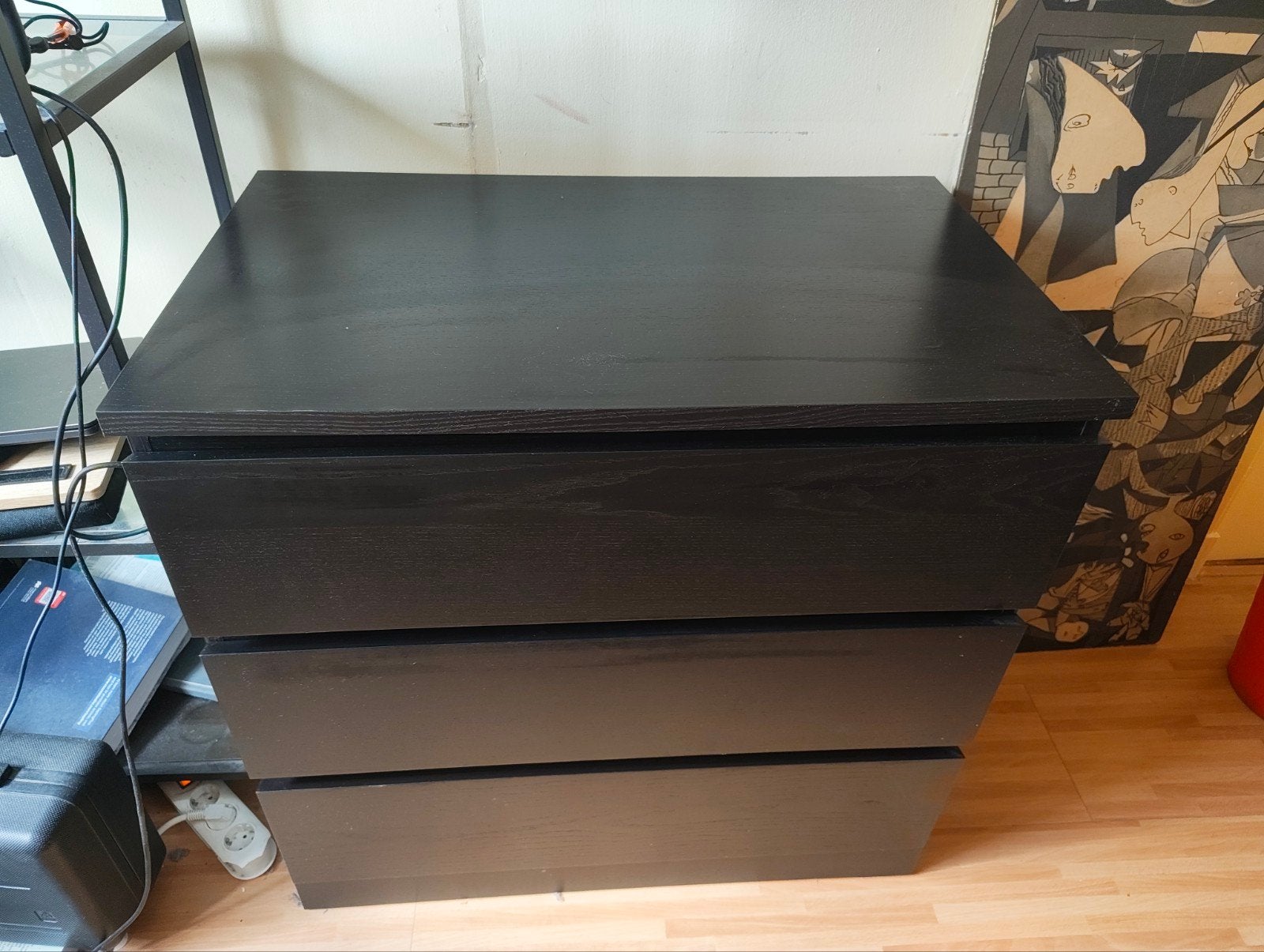Zwarte IKEA ladekast 80x77,5x48cm, Ophalen, Gebruikt, 50 tot 100 cm, 3 of 4 laden