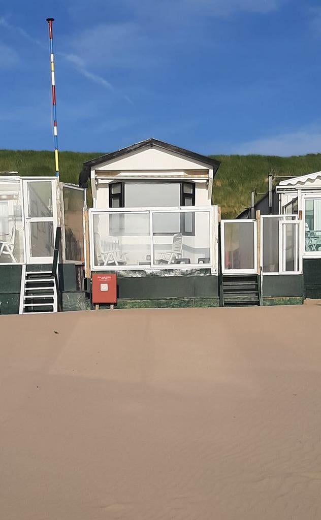 Te Huur: Strandhuisje 4 persoons Egmond-aan-Zee, Caravans en Kamperen, Ophalen of Verzenden, Nieuw