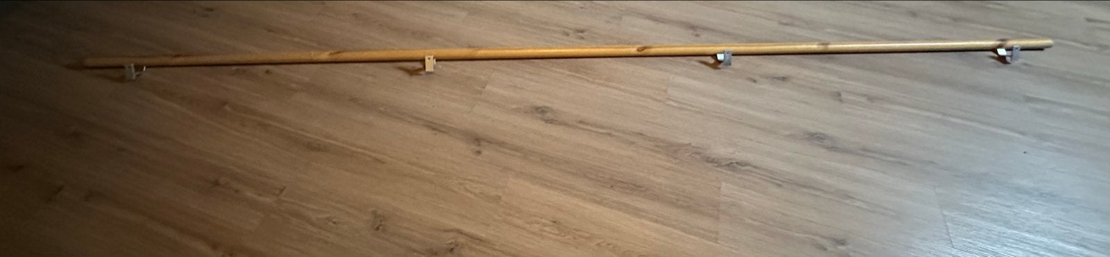 Houten trapleuning 354 cm met bevestigingsbeugels, Ophalen, Overige materialen, Gebruikt, Overige typen