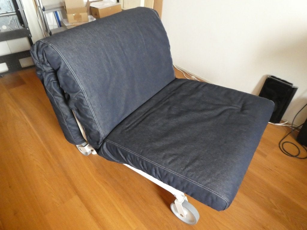 IKEA slaapfauteuil PS, Ophalen, Verstelbaar, Eenpersoons, Blauw