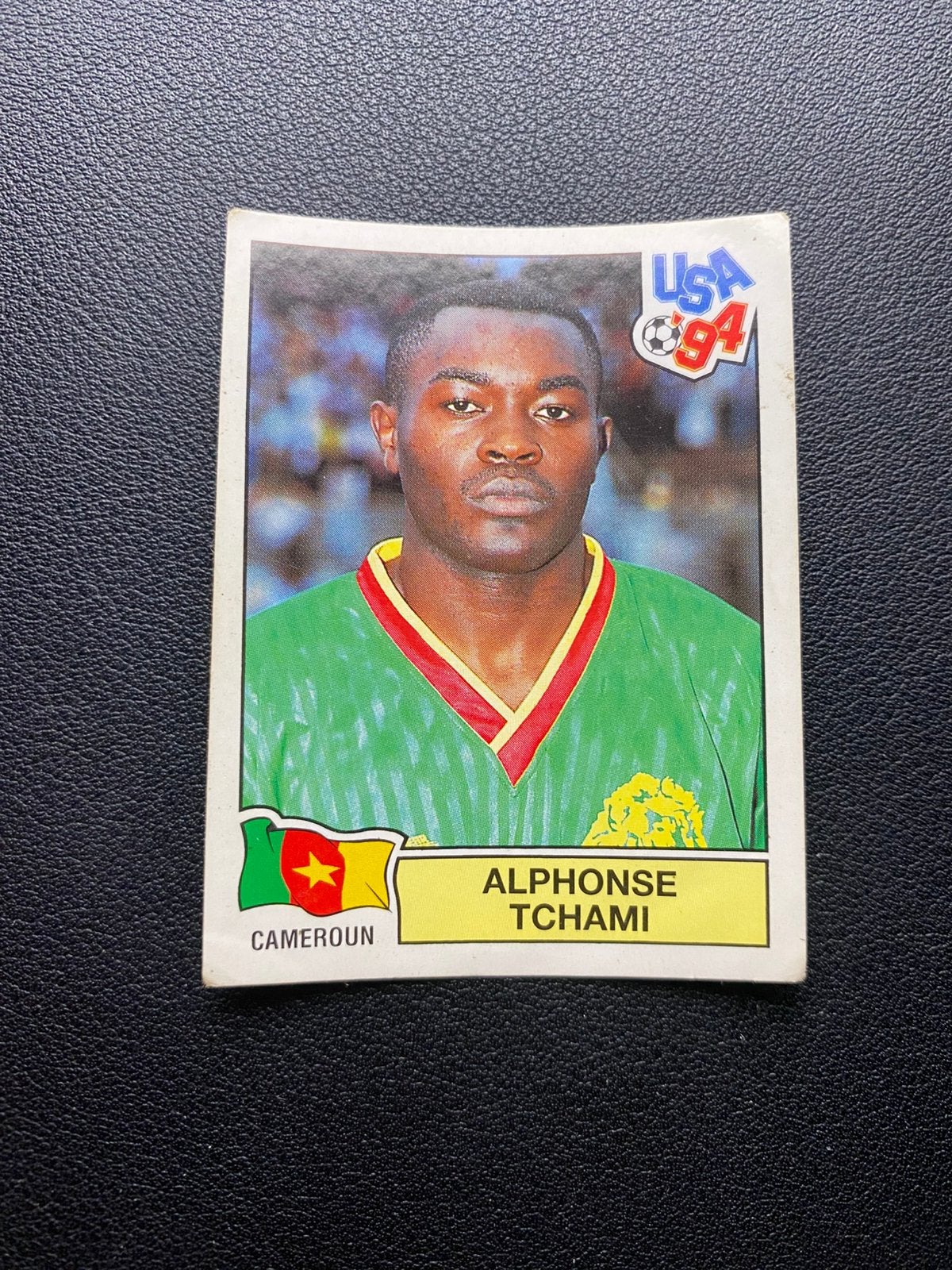 Alphonse Tchami - Kameroen - Panini WK 1994, Ophalen of Verzenden, Zo goed als nieuw, Buitenlandse clubs, Poster, Plaatje of Sticker