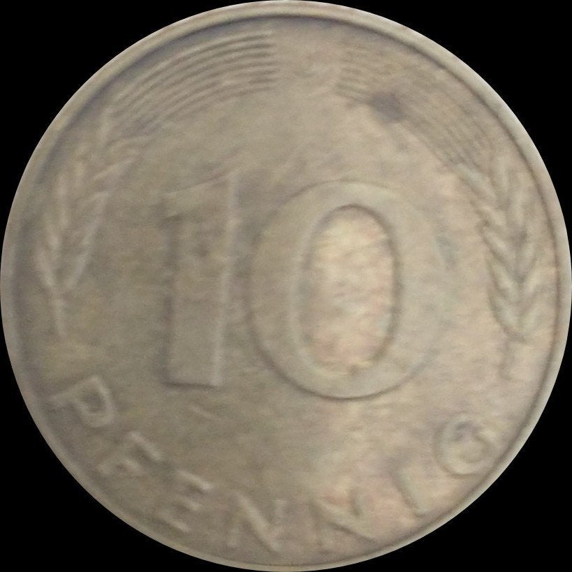 10 Pfennig, Postzegels en Munten, Ophalen of Verzenden, Duitsland, Losse munt