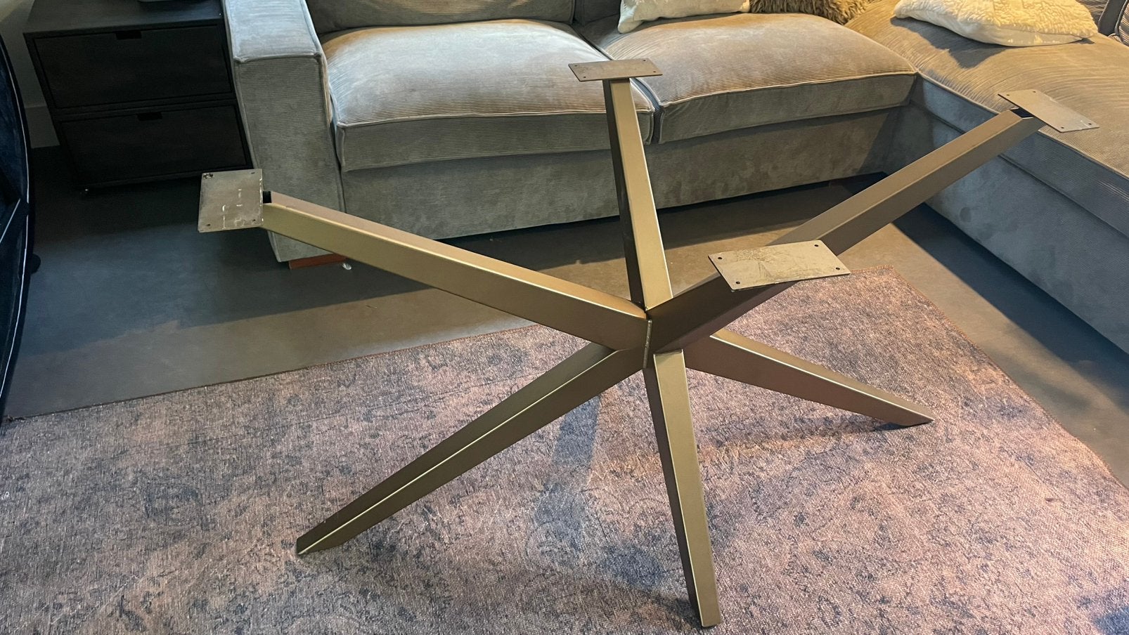 Tafelpoot eetkamertafel spinpoot, Huis en Inrichting, Tafels | Salontafels, Ophalen, Zo goed als nieuw, Rond, 50 tot 100 cm