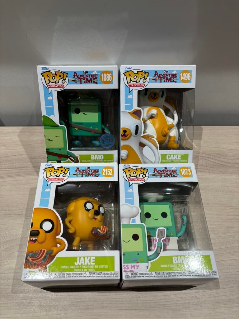 Funko Pop! Adventure Time –BMO 1086 1073 Jake 2152 Cake 1496, Ophalen of Verzenden, Zo goed als nieuw