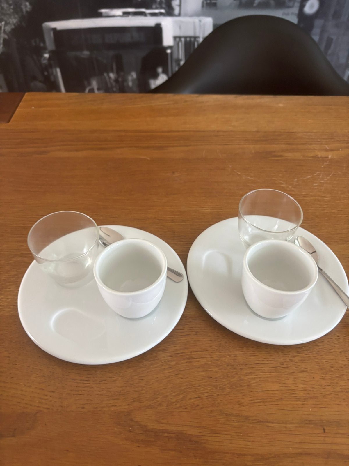 Espresso/Dessert Set - 2 persoons, Ophalen of Verzenden, Zo goed als nieuw, Keramiek, Kop(pen) en/of Schotel(s)