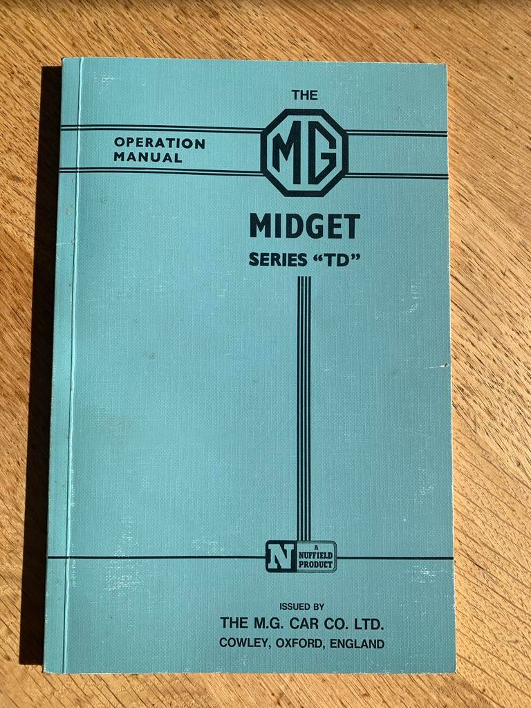 MG Midget Series "TD" Bedieningshandleiding, Boeken, Ophalen, Gelezen, Overige merken