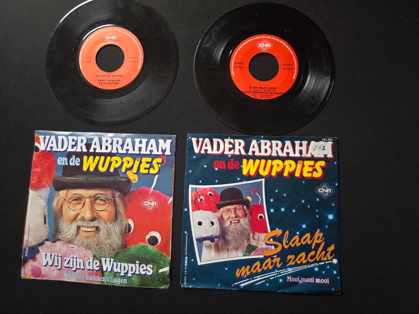 Vader Abraham en de Wuppies, Gebruikt, 7 inch, Ophalen of Verzenden, Beschermende buitenhoes